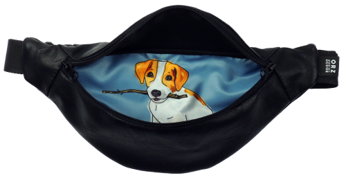 Сумка на пояс "Собака в сумке" (экокожа)
