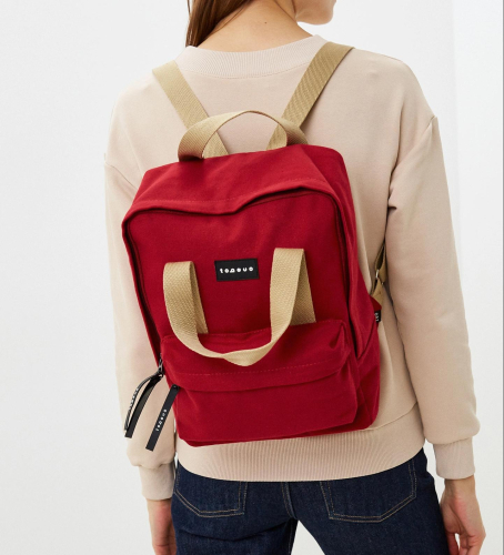 Рюкзак сумка женский TOBECO красный