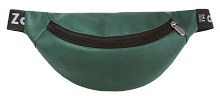 Сумка на пояс тёмно-зелёная (экокожа)