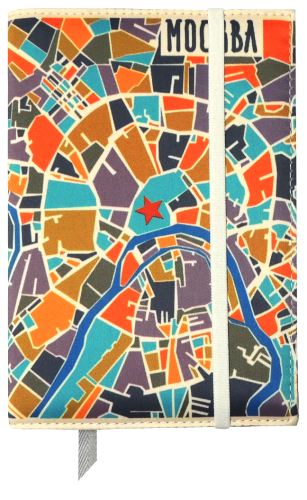 Блокнот в текстильной обложке "Москва. Карта"