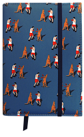Блокнот в текстильной обложке "Кенгуру и бокс"