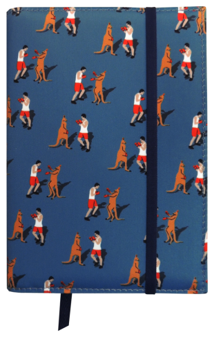 Блокнот в текстильной обложке "Кенгуру и бокс"