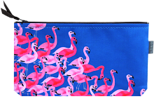 Косметичка "Фламинго на синем"