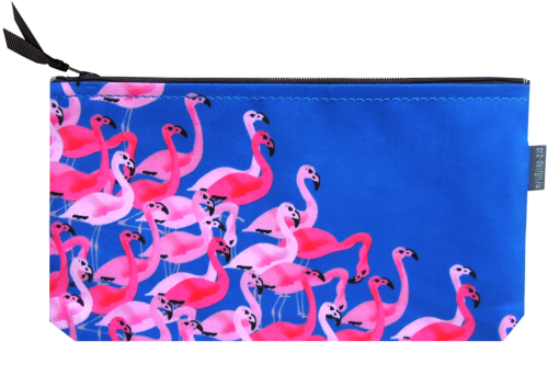 Косметичка "Фламинго на синем"