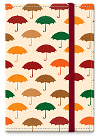 Обложка на паспорт "Зонты" (текстиль)