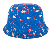 Панама "Фламинго на синем" (маленький размер 54)
