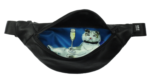 Сумка на пояс "Кошка в сумке" (экокожа)