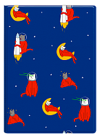 Обложка на паспорт "Коты.Космос" (пластик)